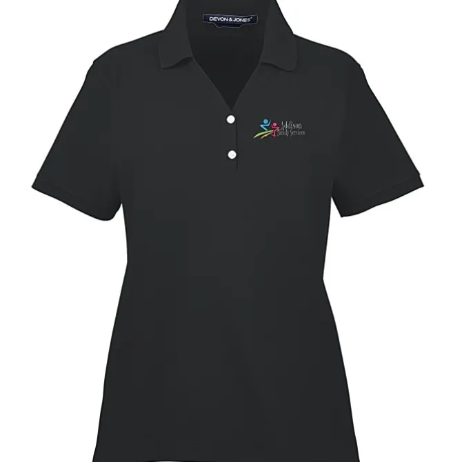Peruvian Pima Cotton Y-Collar Polo - Ladies'