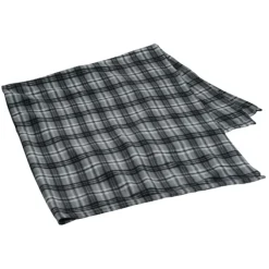 Plaid Fleece Blanket - Embroidered