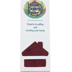 Plant-A-Shape Flower Seed Bookmark - House