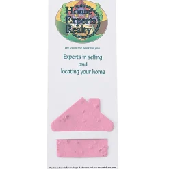 Plant-A-Shape Flower Seed Bookmark - House