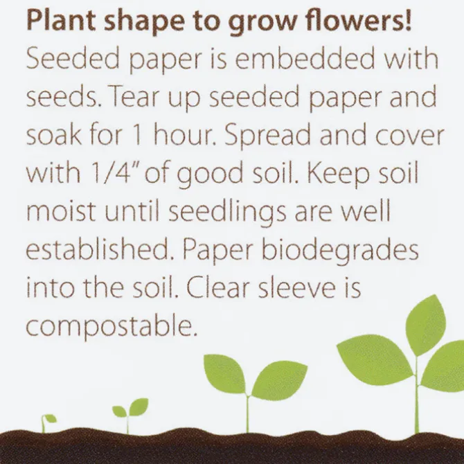 Plant-A-Shape Flower Seed Packet - Dove