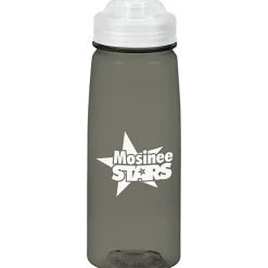 PolySure Grip 'N Sip Water Bottle with Flip Lid - 24 oz