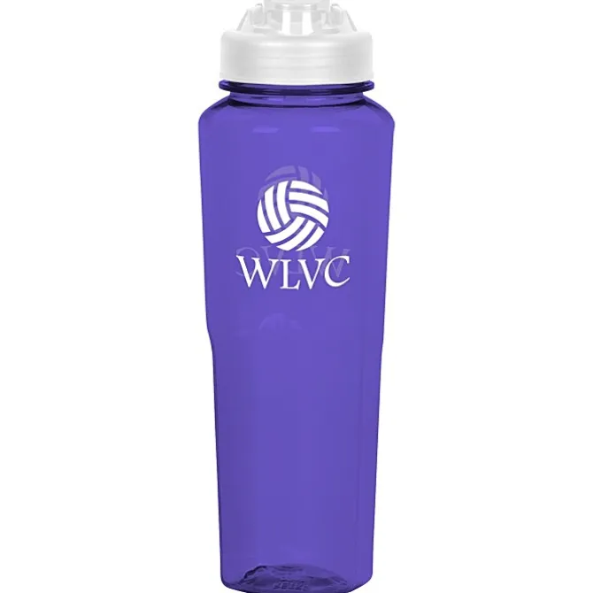 PolySure Retro Water Bottle with Flip Lid - 32 oz
