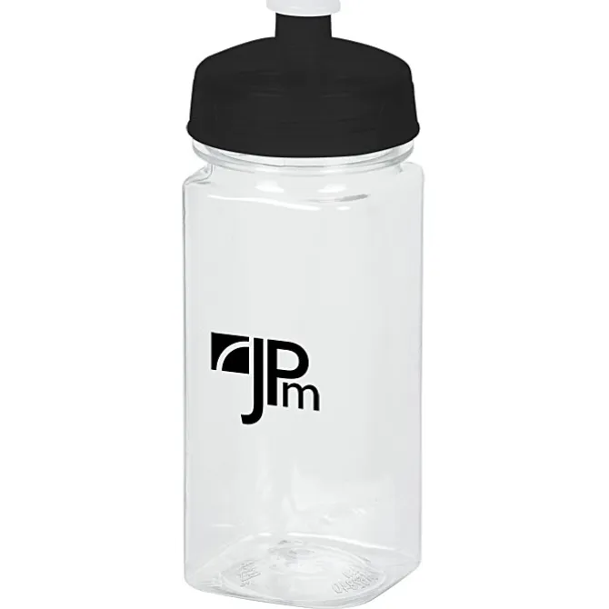 PolySure Squared-Up Water Bottle - 16 oz - Clear