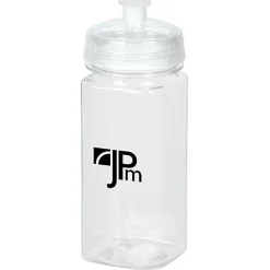 PolySure Squared-Up Water Bottle - 16 oz - Clear