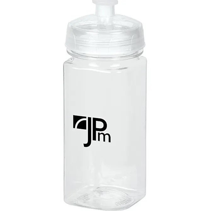PolySure Squared-Up Water Bottle - 16 oz - Clear