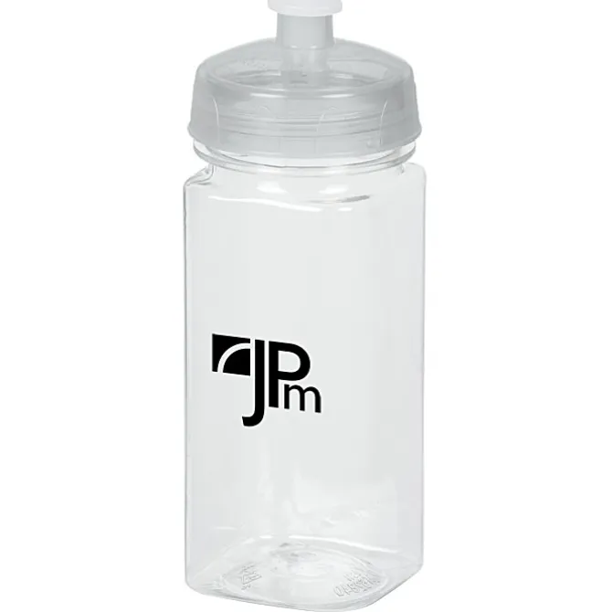 PolySure Squared-Up Water Bottle - 16 oz - Clear