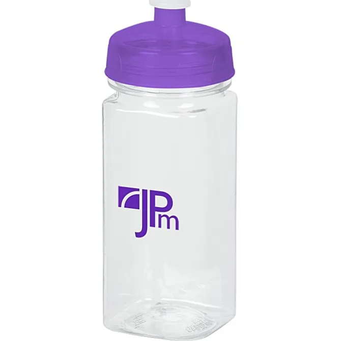 PolySure Squared-Up Water Bottle - 16 oz - Clear