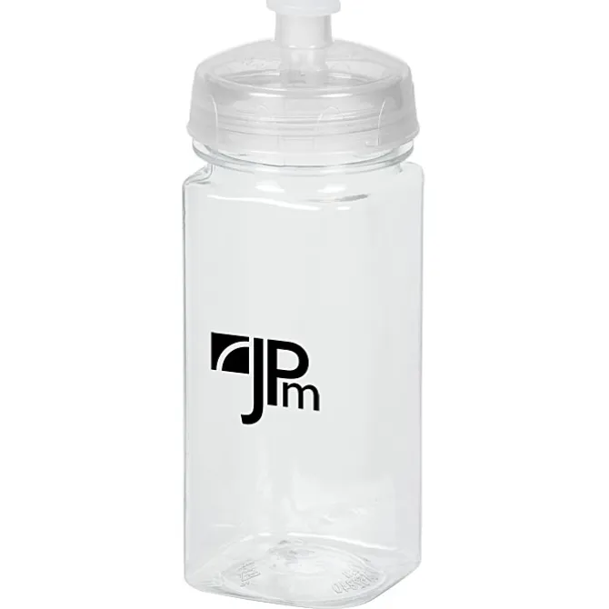 PolySure Squared-Up Water Bottle - 16 oz - Clear