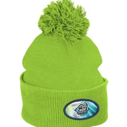 Pom Pom Knit Hat - Full Color Patch