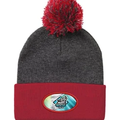 Pom Pom Knit Hat - Full Color Patch