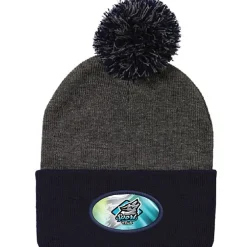 Pom Pom Knit Hat - Full Color Patch