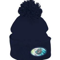 Pom Pom Knit Hat - Full Color Patch