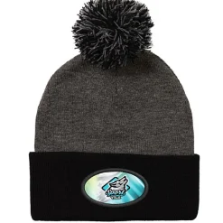 Pom Pom Knit Hat - Full Color Patch