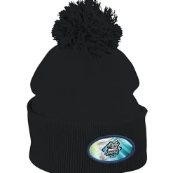 Pom Pom Knit Hat - Full Color Patch