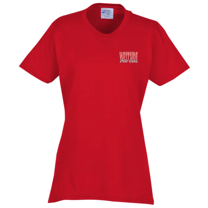 Port 50/50 Blend T-Shirt - Ladies' - Embroidered