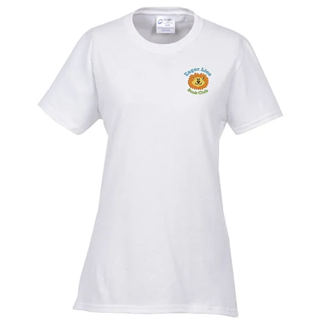 Port 50/50 Blend T-Shirt - Ladies' - Embroidered
