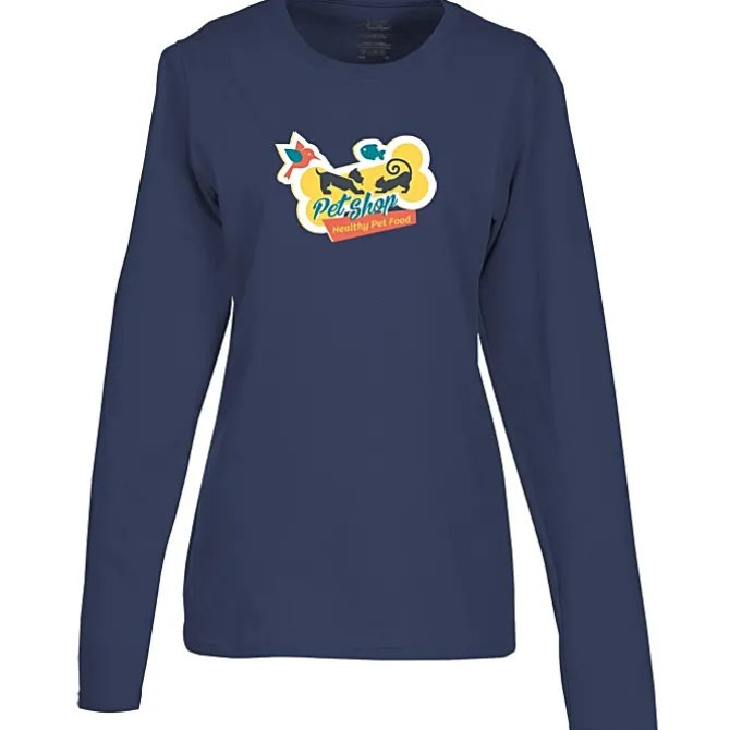 Port Classic 5.4-oz Long Sleeve T-Shirt - Ladies' - Colors - Full Color