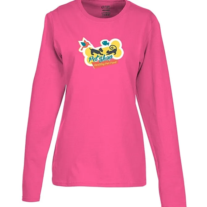 Port Classic 5.4-oz Long Sleeve T-Shirt - Ladies' - Colors - Full Color