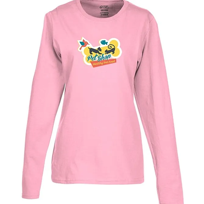 Port Classic 5.4-oz Long Sleeve T-Shirt - Ladies' - Colors - Full Color