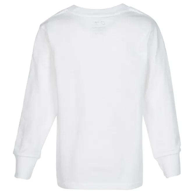 Port Classic 5.4-oz Long Sleeve T-Shirt - Youth - White - Full Color