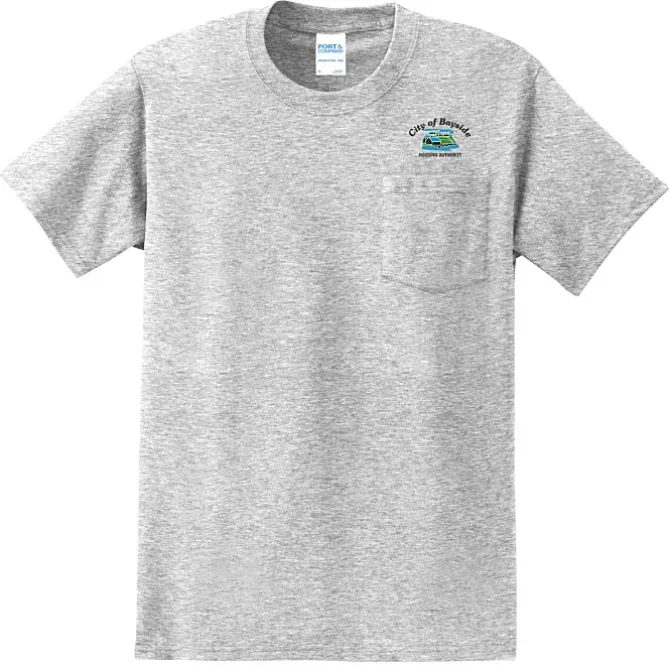 Port & Company Essential Pocket T-Shirt - Embroidered