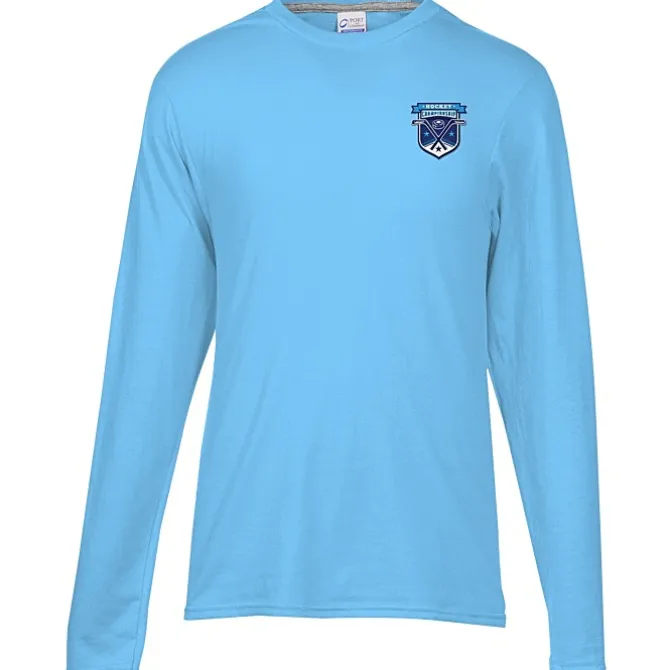 Principle Performance Blend Long Sleeve T-Shirt - Embroidered