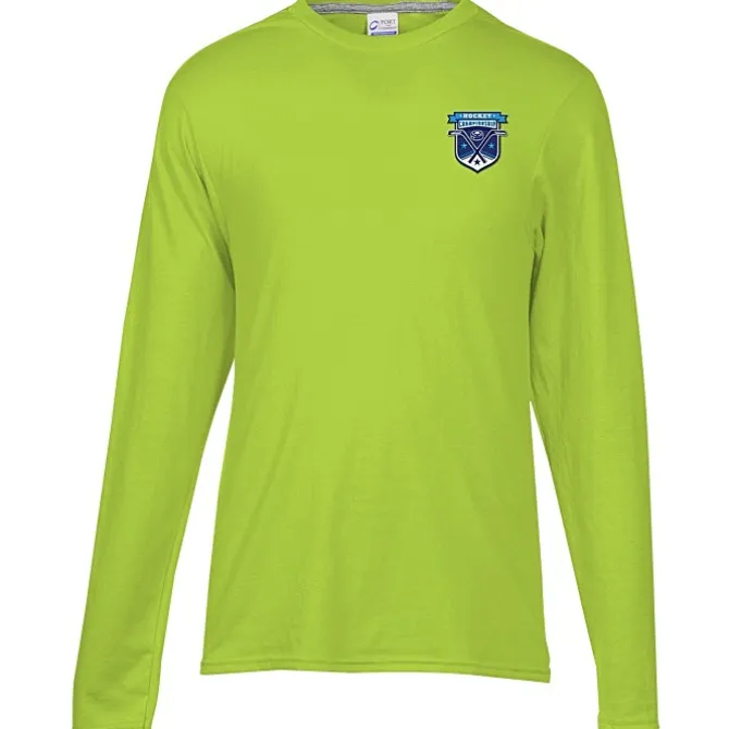 Principle Performance Blend Long Sleeve T-Shirt - Embroidered