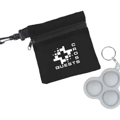 Push Pop Fidget Keychain with Pouch