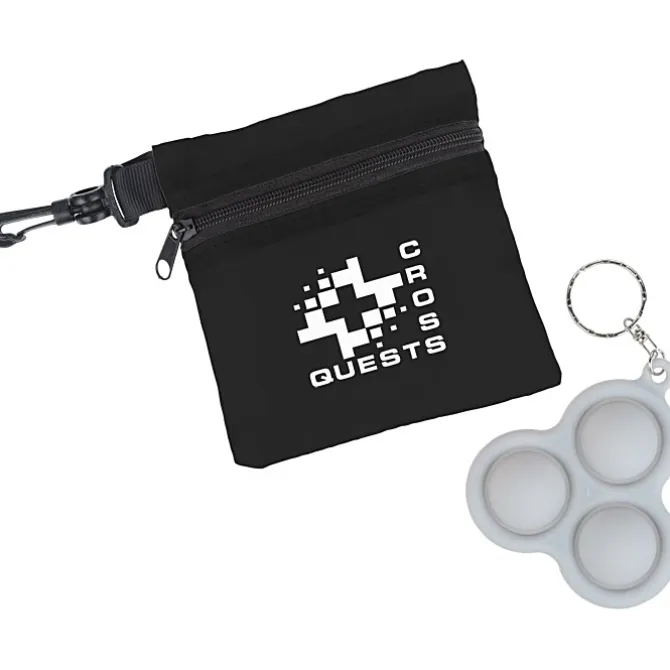 Push Pop Fidget Keychain with Pouch