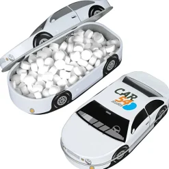 Race Car Mint Tin - White