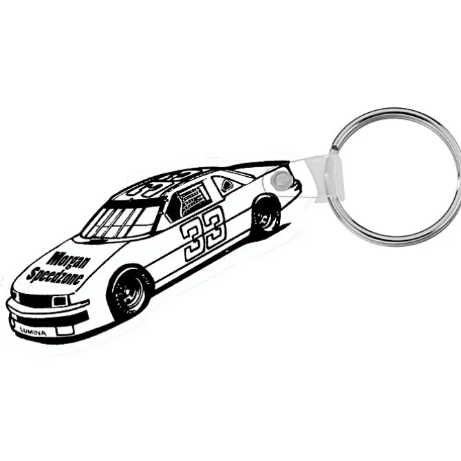 Race Car Soft Keychain - Opaque