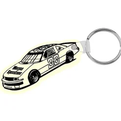Race Car Soft Keychain - Opaque