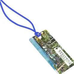 Rectangle POLYspectrum Bag Tag - 2 inches x 4 inches - Translucent
