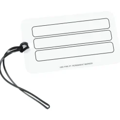 Rectangle POLYspectrum Bag Tag - 3 inches x 5 inches - Translucent