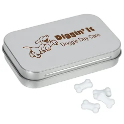 Rectangular Tin with Shaped Mints - Bone