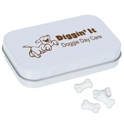 Rectangular Tin with Shaped Mints - Bone