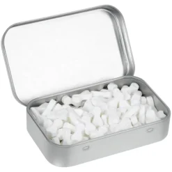 Rectangular Tin with Shaped Mints - Ribbon
