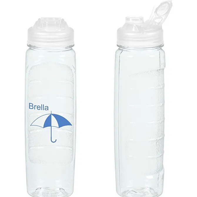 Refresh Clutch Water Bottle with Flip Lid - 28 oz - Clear - 24 hr