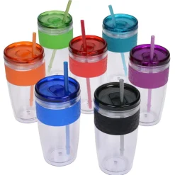 Refresh Pebble Tumbler with Straw - 16 oz - Full Color