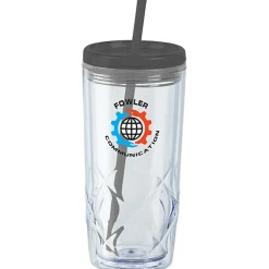 Refresh Simplex Tumbler with Straw - 16 oz - Clear - Full Color
