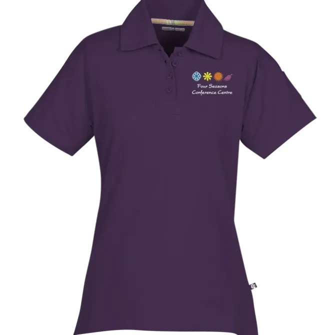 Ringspun Combed Cotton Jersey Polo - Ladies' - Embroidered - 24 hr