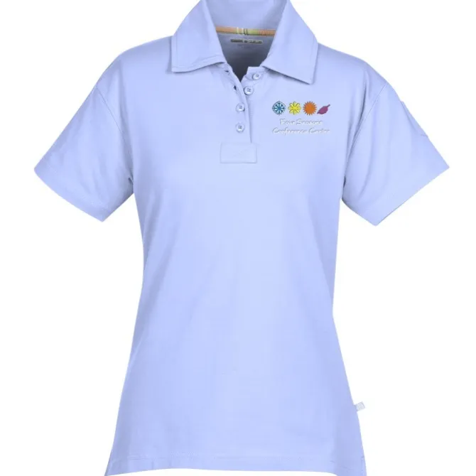 Ringspun Combed Cotton Jersey Polo - Ladies' - Embroidered - 24 hr