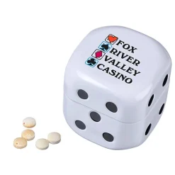 Roll-of-the-Dice Tin with Sugar-Free Mints - 24 hr