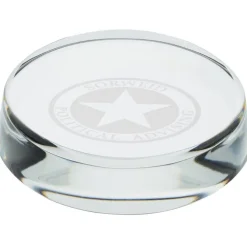 Round Crystal Paperweight - 24 hr