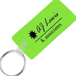 Rounded Corner Rectangle Soft Keychain - Translucent