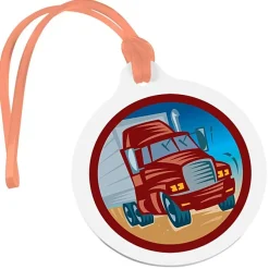 Round Luggage Tag with Tab - Translucent - Full Color