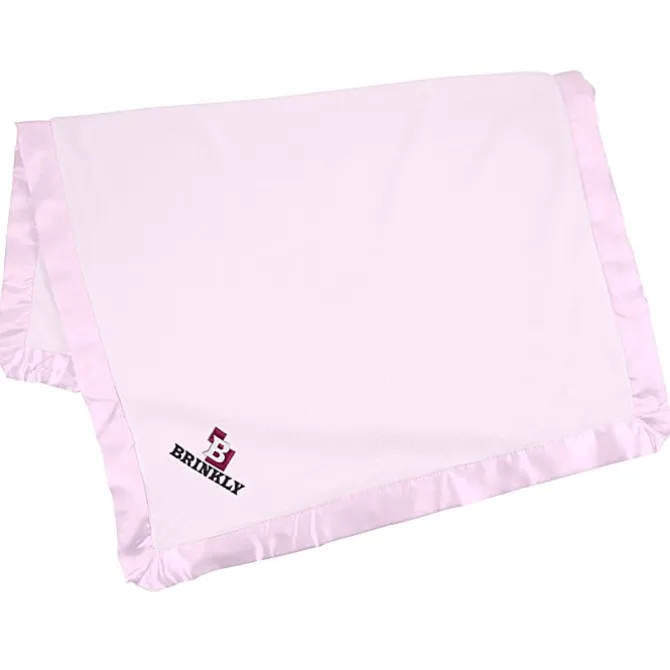Satin Trim Tahoe Microfleece Baby Blanket