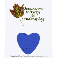 Seeded Paper Shapes Mailer/Postcard - 4 inches x 5 inches Heart