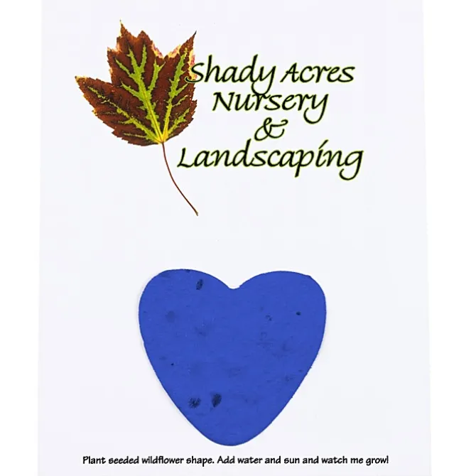 Seeded Paper Shapes Mailer/Postcard - 4 inches x 5 inches Heart